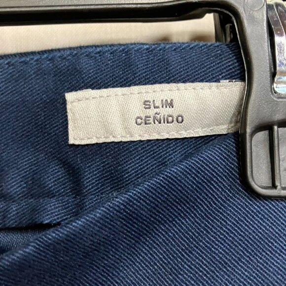 Goodfellow & Co Men's 30x30 Navy Slim Fit 5-Pocket Pants Tapered Button Fly Zip - Picture 9 of 13